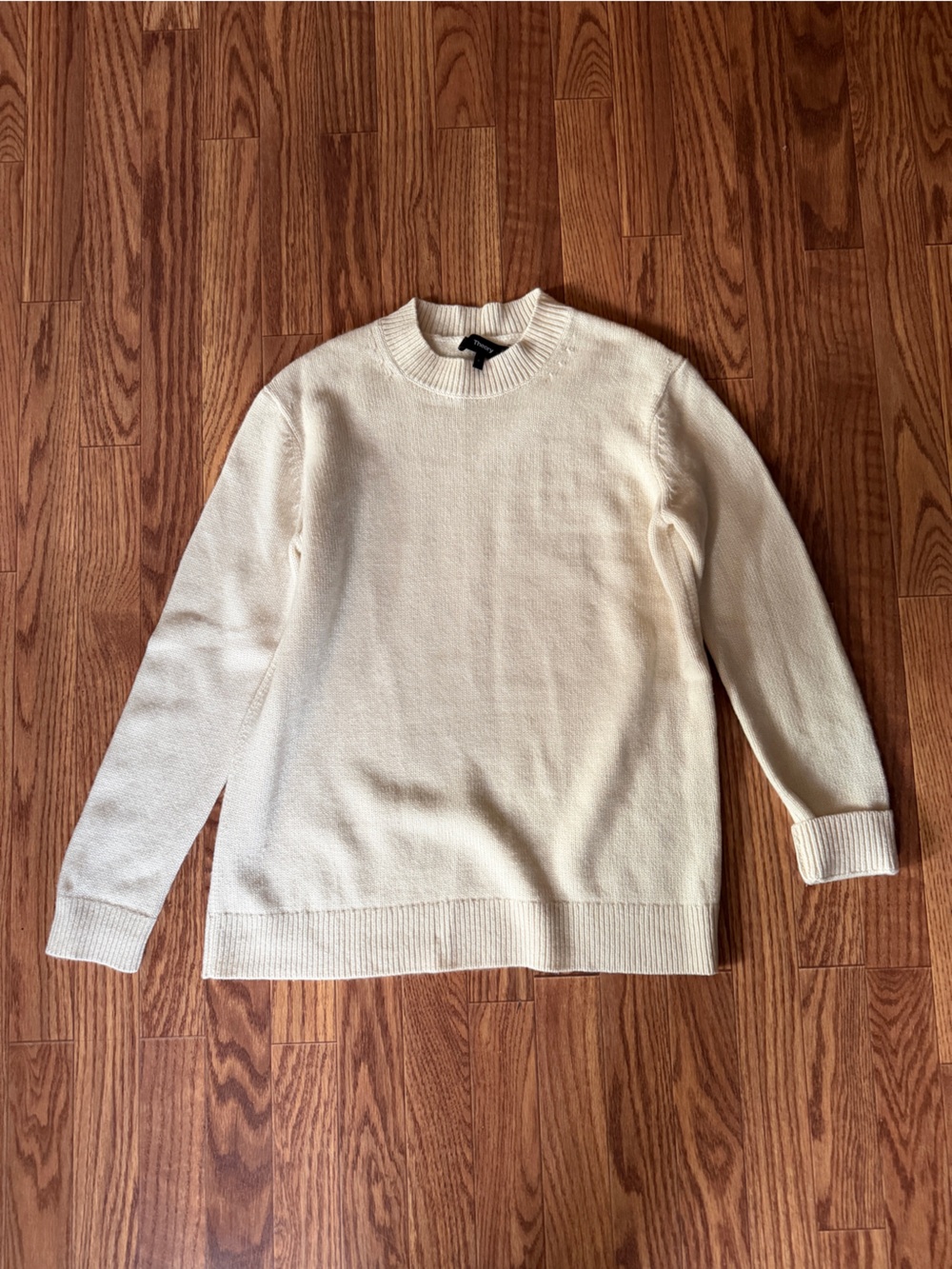 Theory Cream Classic Crewneck Pullover Sweater - Luxury Knit - Size P / XS
